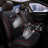 紫风铃 夏季通风汽车坐垫 带按摩/测温 单片3D网布制冷汽车座垫风冷空调垫凉垫主驾单张NXL05 12V单座-神秘黑