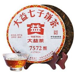 TAETEA 大益 普洱茶 熟茶 2017年7572 357g/饼