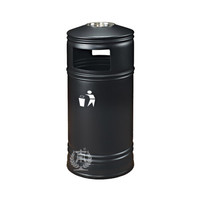 南 GPX-110F 港式垃圾桶 烟灰桶垃圾筒户外公用垃圾箱果皮桶 黑色 内桶容量33升