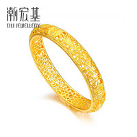 潮宏基 CHJ JEWELLERY 古法-花丝 足金黄金手镯女款 计价 SDG32800001 约38.8g