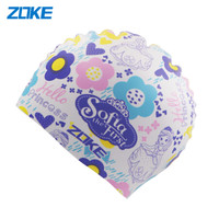 洲克 ZOKE儿童泳帽 可爱印花卡通索菲亚公主硅胶防水游泳帽 LL95O3213
