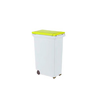 CHS 家庭分类垃圾桶 大厨余垃圾 方形带盖 按压式 厨房上海 干湿分离 绿色中号 10L 垃圾桶