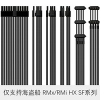 合金水冷 海盗船RMx/RMi HX SF AX/RM(2019款)系列电源模组定制线套装 黑色编织网6根（定制产品）
