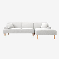 好事达易美定制布艺沙发 大小户型简约现代实木框架沙发(含6个抱枕) TC015