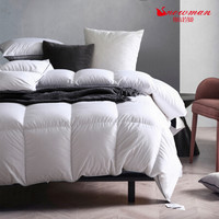 斯诺曼（snowman）被芯家纺 加厚90%白鹅绒被 80支纯棉双人羽绒被 冬被被子 白色 填充量1.4kg 220*240cm