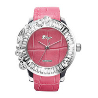Galtiscopio手表女 礼物手表 欧美时尚水晶石英腕表 瑞士机芯简约百搭大表盘粉色少女心小众手表