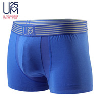 爱慕集团UM25内衣棉莫单向导湿装腰平角裤高腰带款莫代尔中腰男士内裤 UM23AH1蓝色170/S