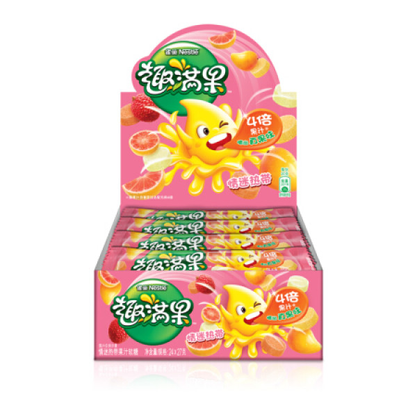 商品雀巢(nestle) 趣满果 情迷热带混合口味 休闲零食 糖果 果汁软糖