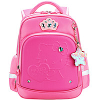 Hello Kitty 凯蒂猫 Hello Kitty)KT书包女小学生书包 儿童书包卡通减负双肩背包休闲包 KT0055B桃红