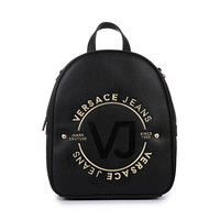 VERSACE JEANS 范思哲 奢侈品 女士黑色聚酯纤维字母单肩双肩背包 E1VTBBHC 70884 899