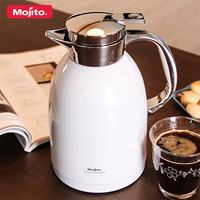 日本mojito保温水壶大容量304不锈钢商用家用暖壶保温瓶便携暖瓶白色TK-JVP1800-WH
