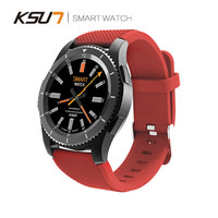 KSUN 步讯智能手环 蓝牙插卡电话手表户外运动彩屏多功能 GPS定位 生活防水 心率血氧睡眠监测 KSR706-红