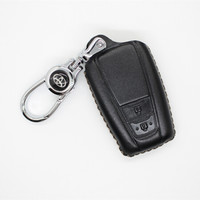 车达品2019丰田凯美瑞普拉多钥匙包霸道2700钥匙套汽车真皮智能遥控钥匙扣壳（普拉多凯美瑞专用）智能2键黑