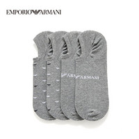 EMPORIO ARMANI UNDERWEAR 阿玛尼奢侈品男士鹰标袜子（两双装） 304228-9P292 GREY-03748 U