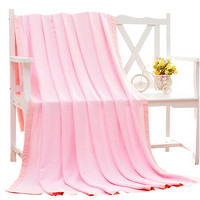 喜亲宝 新生儿盖毯 婴儿冰丝毯子凉垫夏凉被 用品90*90厘米粉色