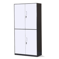 奈高NG文件柜办公柜资料柜档案柜储物拆装柜灰白通双节文件柜薄边