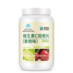 康恩贝 维生素c vc 咀嚼片非泡腾片 补充VC 可搭配VE 1.2g*100片 *12件