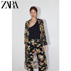 ZARA新款 女装 迷笛印花长款衬衫 07718062800