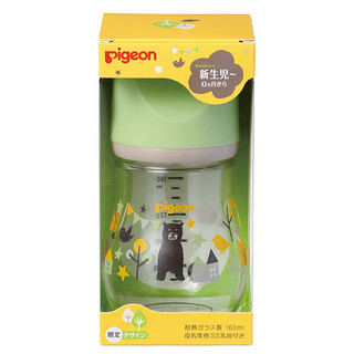 Pigeon 贝亲 臻宝系列 00372 玻璃奶瓶 160ml 熊 0月+