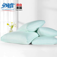 安睡宝(SOMERELLE)枕芯 英威达科技四孔抗菌纤维高弹枕头 可水洗枕芯 星月蓝 单只装 48*74cm