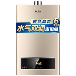 海尔（Haier）12升天然气热水器 水气双调智能恒温多重防冻静音运行 燃气热水器 JSQ22-12UTS(12T)