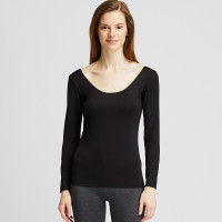 优衣库 UNIQLO 优衣库 420101 HEATTECH芭蕾领T恤