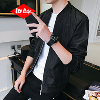 Lee Cooper 夹克男2019秋冬新款夹克立领修身时尚棒球衣个性百搭潮流休闲款 YF-3316 黑色 XL