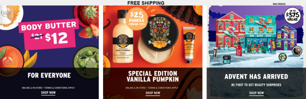 THE BODY SHOP美国官网 彩妆护肤 哥伦布日大促