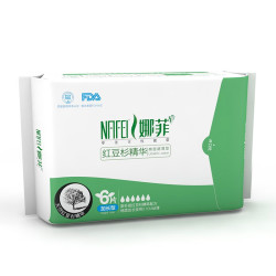 娜菲红豆杉精萃配方棉面加长夜用卫生巾350mm*6片 *2件