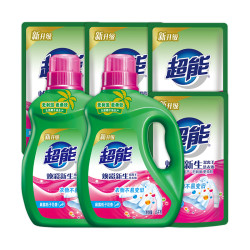 超能 雙離子洗衣液(1.5kg*2+500g*4) *2件