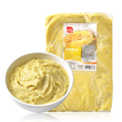 展艺 榴莲果肉泥 1KG (急冻鲜果肉 金枕头真果肉 榴莲美食原料) *4件