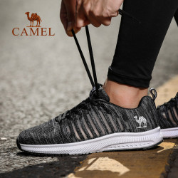 CAMEL骆驼户外运动鞋 2019新款情侣款男女飞织网面轻便透气运动跑步鞋