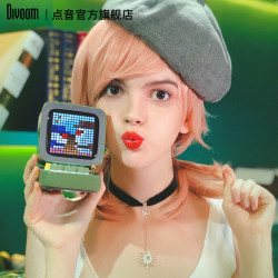 Divoom/点音Ditoo无线蓝牙音箱可爱卡通复古少女迷你便携式音响小