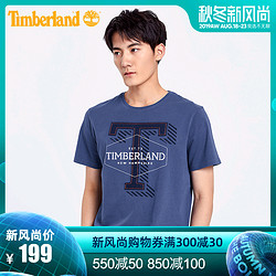 Timberland添柏岚男装19夏新款圆领印花短袖T恤|A1W4E