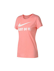 Nike耐克女短袖T恤just do it休闲透气圆领上衣889404 L 889404-697粉色