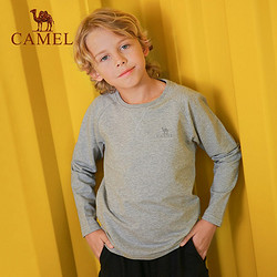 CAMEL/骆驼童装秋季儿童长袖t恤高领针织上衣打底衫户外休闲衣