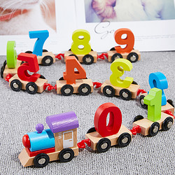 儿童木制数字小火车积木