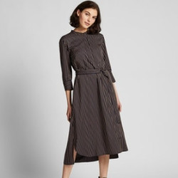 优衣库 UNIQLO 优衣库 420839 女士条纹连衣裙