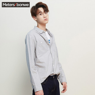 Meters bonwe 美特斯邦威 722489 男士长袖衬衫