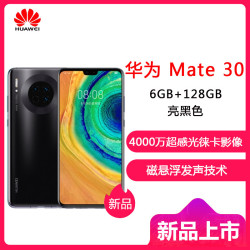 华为 HUAWEI Mate 30 6GB+128GB 亮黑色 移动联通电信4G全网通 麒