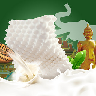 泰国乳胶枕头天然橡胶枕芯护颈椎枕颗粒按摩枕头