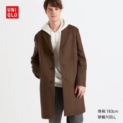 优衣库 UNIQLO 优衣库 420920 男士羊毛混纺长大衣 