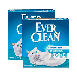 21日0点双十一预售：【直营】美国蓝钻EverClean膨润土猫砂 猫猫除臭白标11.3KG*2件