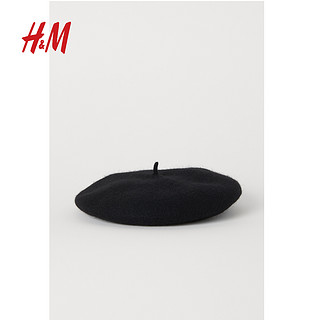 H&M H＆M 羊毛毡贝雷帽HM0732311 (粉色，黑色)