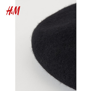 H&M H＆M 羊毛毡贝雷帽HM0732311 (粉色，黑色)