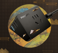 PHILIPS 飞利浦 小飞魔方插座 非遗定制款 2位3USB 1.5米 *2件