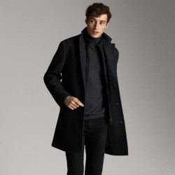  Massimo Dutti 02406162801 男士羊毛混纺大衣  