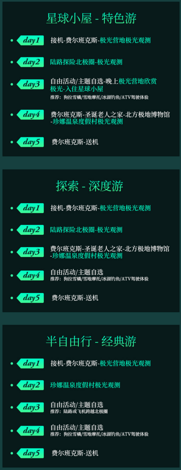 邂逅极光！美国阿拉斯加 费尔班克斯 5天4晚跟团游