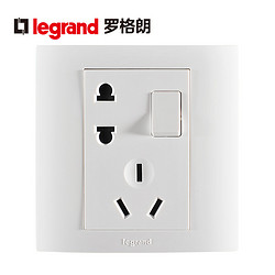 TCL-legrand 罗格朗 HE25-10USL 86型 一开双控五孔插座