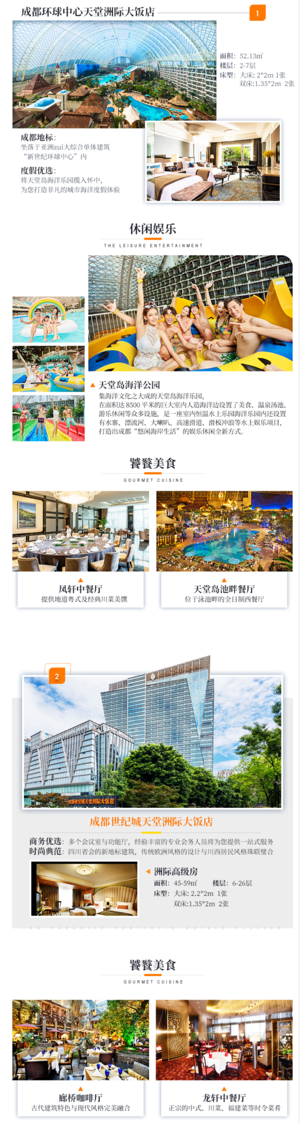 成都天堂洲际酒店群 4档6店3晚套餐(可拆分)